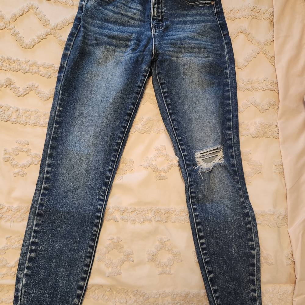 KanCan Dark Blue Distressed Skinny Jeans